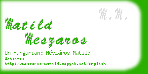 matild meszaros business card