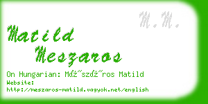 matild meszaros business card
